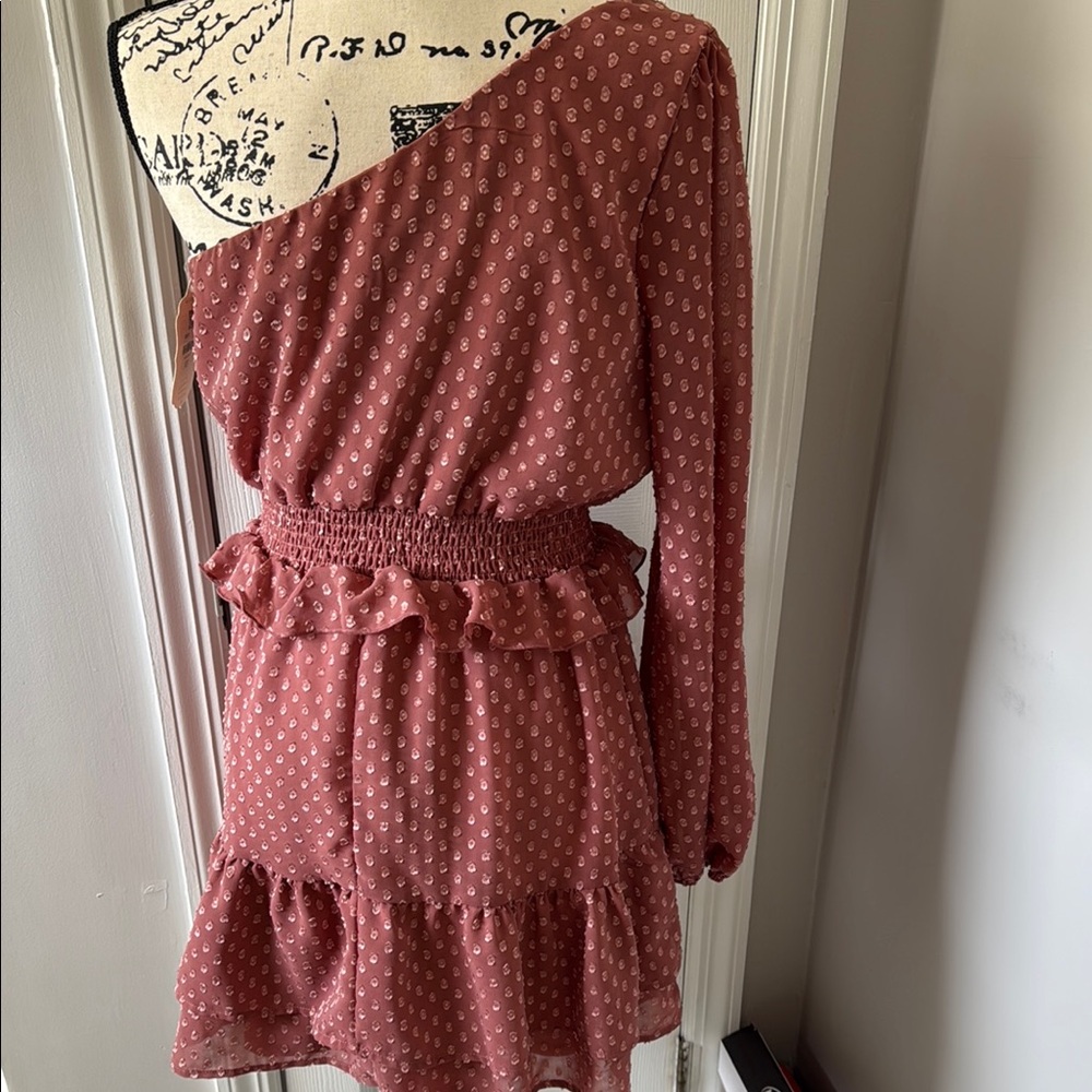 Altar’s State One-Shoulder Polka Dot Dress - Picture 5 of 9